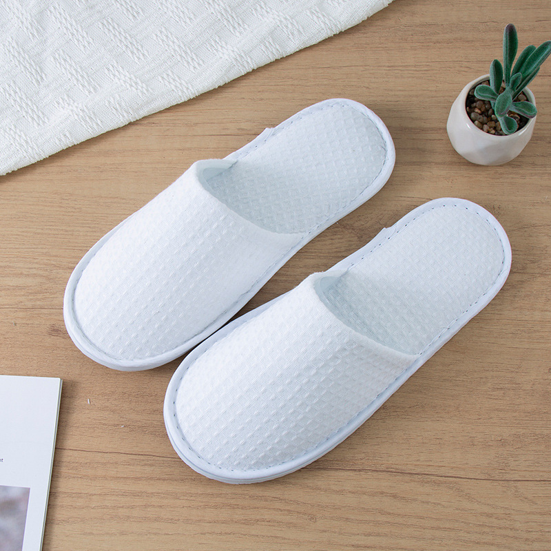 Spa & Wellness Center Hotel Solverde - 5Pairs/Lot White Waffle Disposable Slippers Men