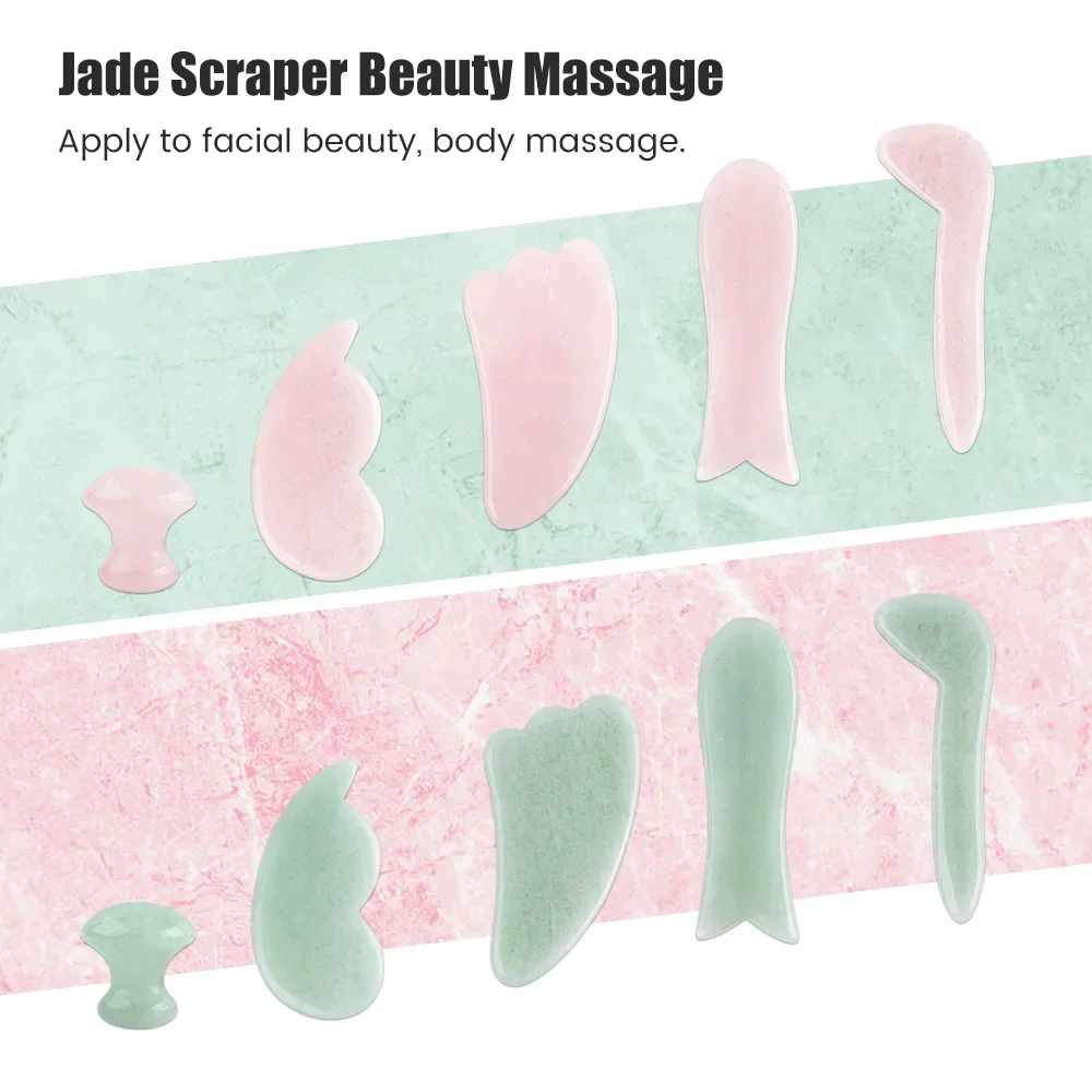 Natural Jade Stone Gua Sha Mas - Gua Sha Tool Rose Quartz avaliação e preço