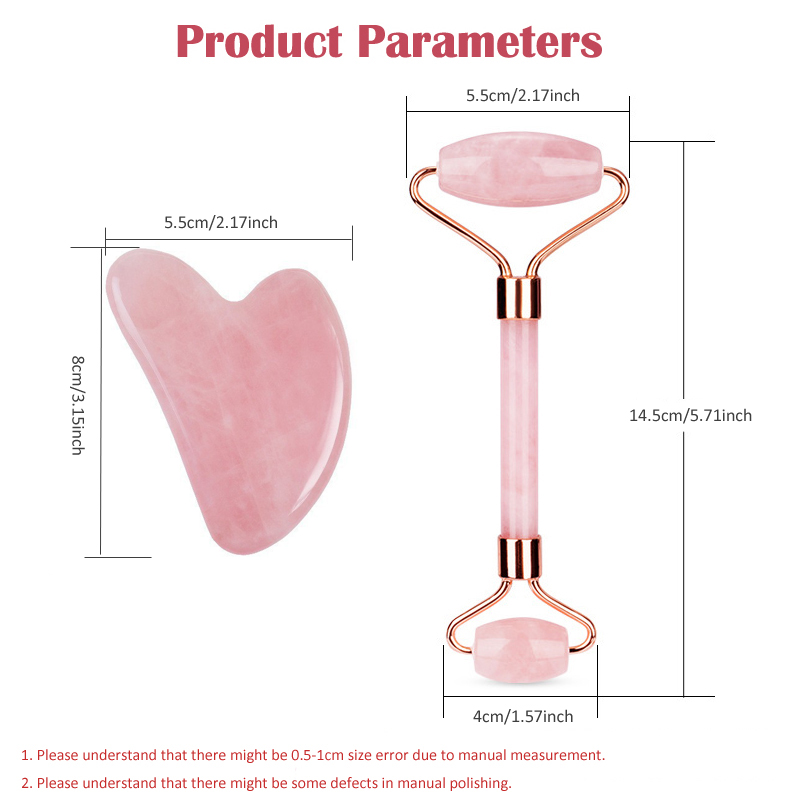 Natural Rose Quartz Jade Rolle - Gua Sha Tool Rose Quartz avaliação e preço