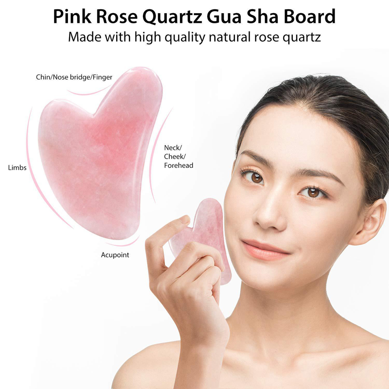 Natural Rose Quartz Jade Rolle - Gua Sha Tool Rose Quartz avaliação e preço