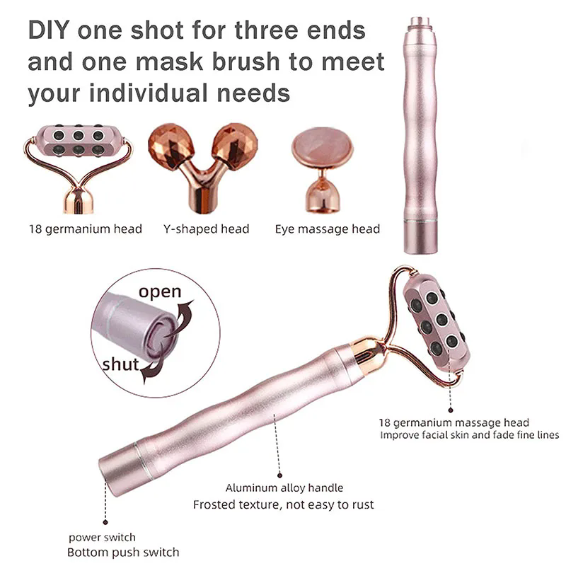 3 In 1 3D Roller Germanium Sto - Gua Sha Tool Rose Quartz avaliação e preço
