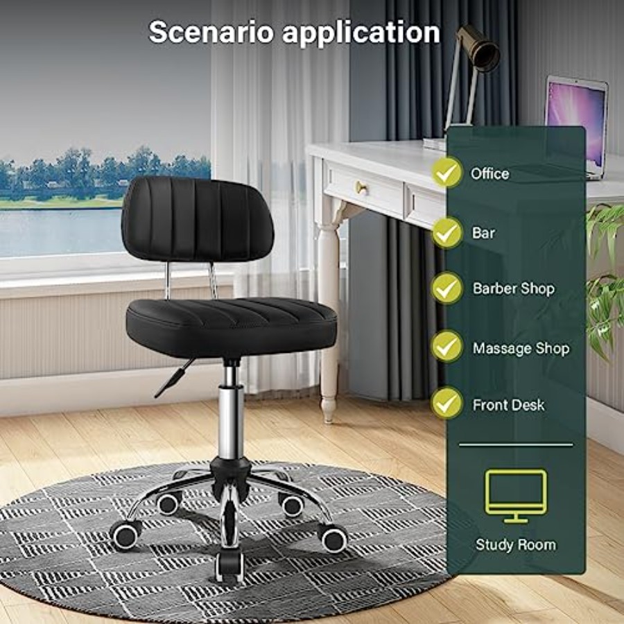 Square Swivel Stool with Wheel - Spa & Wellness Center Hotel Solverde avaliação e preço