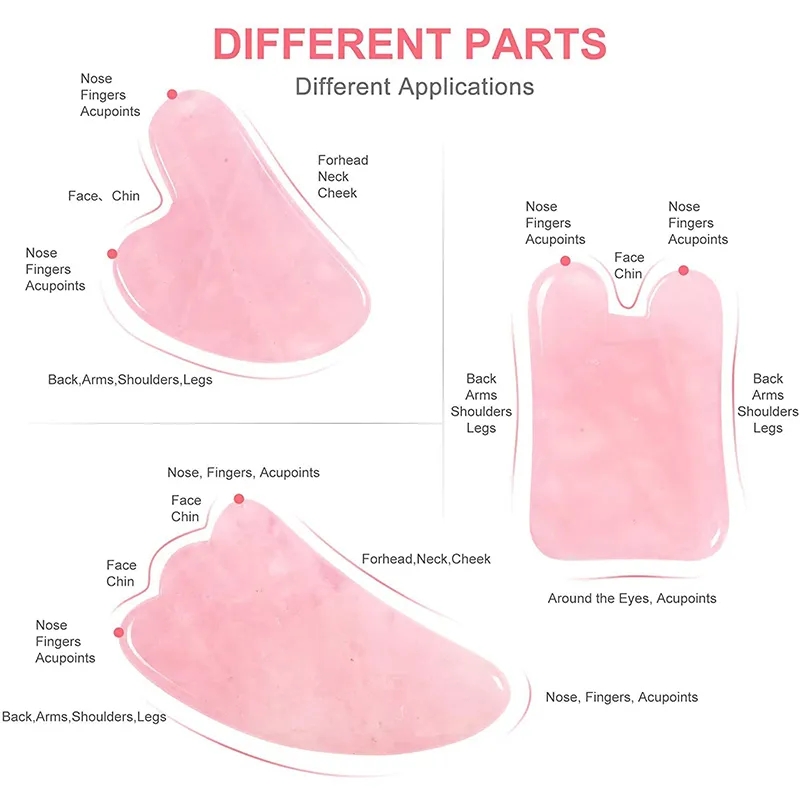 Rose Quartz Gua Sha Board Natu - Gua Sha Tool Rose Quartz avaliação e preço