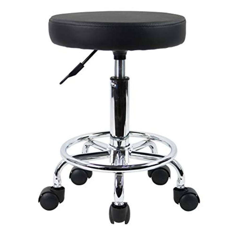 PU Leather Round Rolling Stool - Spa & Wellness Center Hotel Solverde avaliação e preço