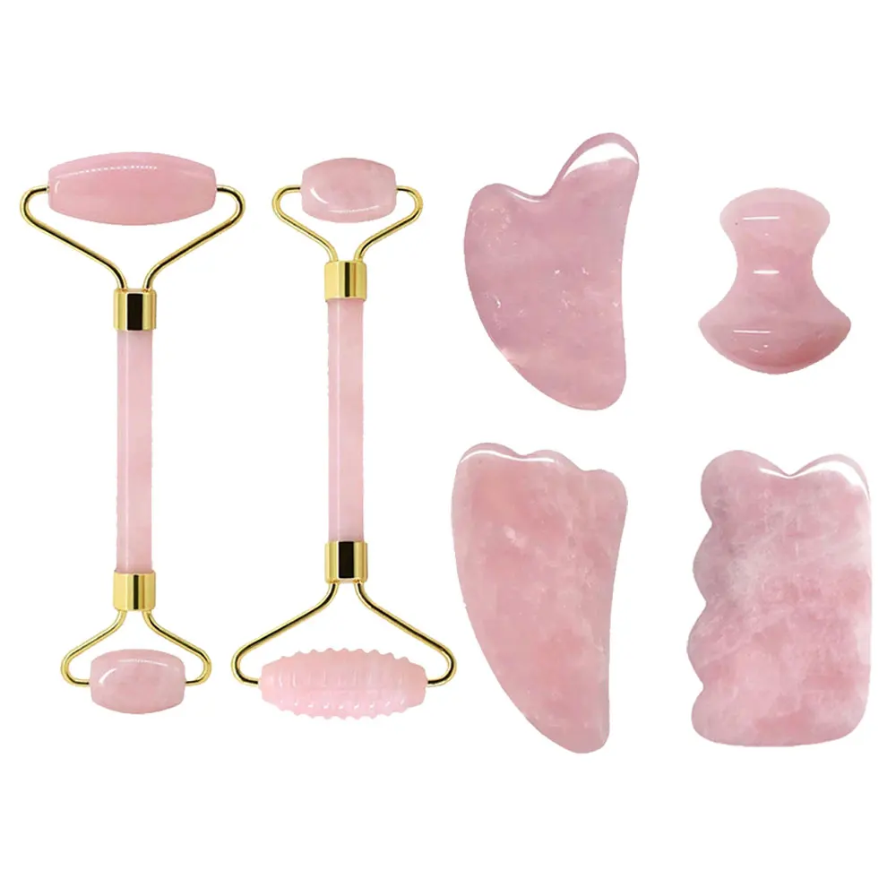 Rose Quartz Face Jade Roller M - Gua Sha Tool Rose Quartz avaliação e preço