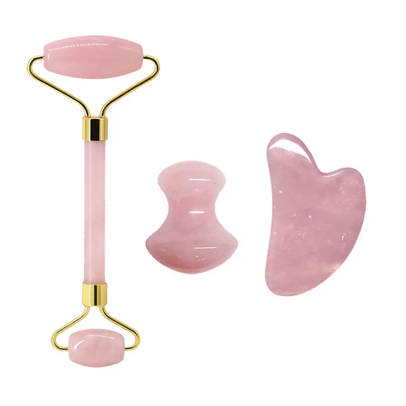Rose Quartz Face Jade Roller M - Gua Sha Tool Rose Quartz avaliação e preço