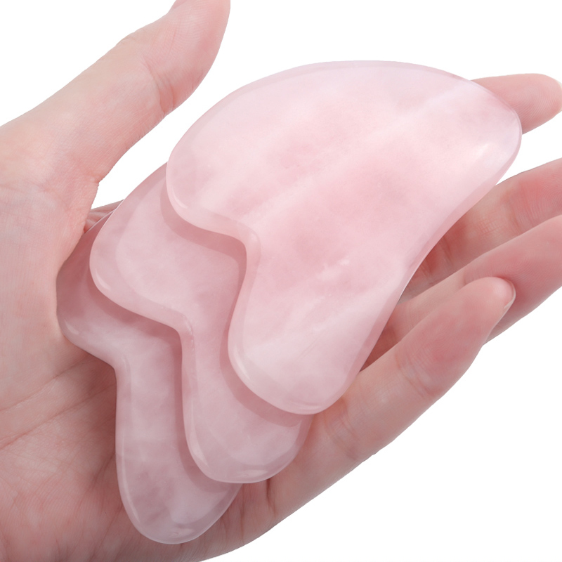 Rose Quartz Jade Guasha Massag - Gua Sha Tool Rose Quartz avaliação e preço