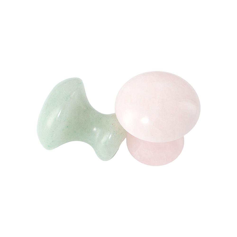 SPA Mushroom Shape Massage Rol - Gua Sha Tool Rose Quartz avaliação e preço